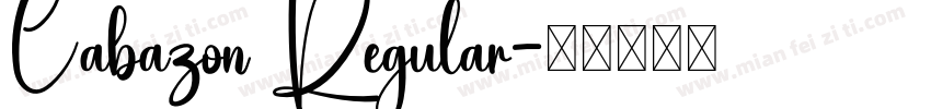 Cabazon Regular字体转换